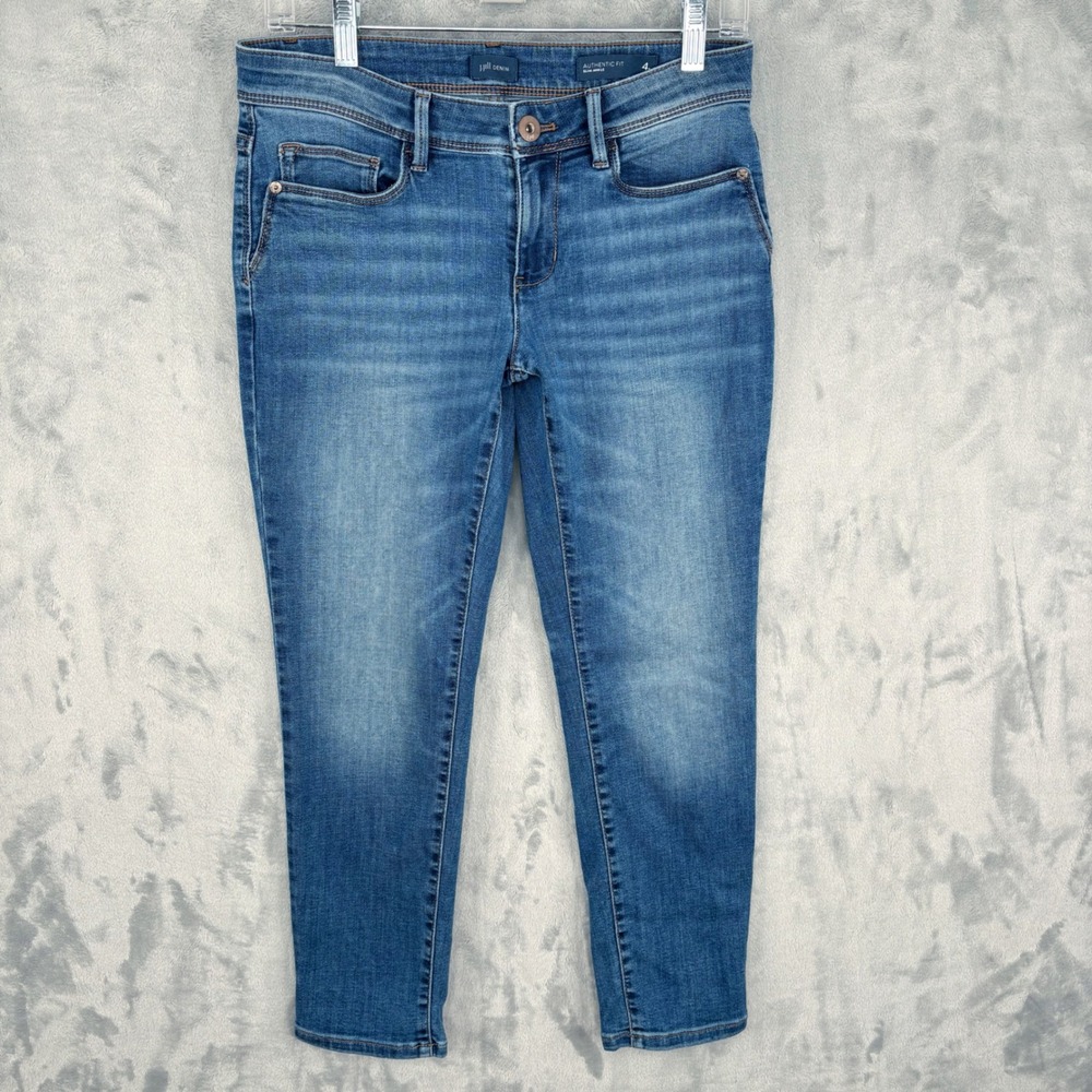 J. Jill Women 4P (29x26) Authentic Fit Slim Ankle Medium Wash Preppy Denim